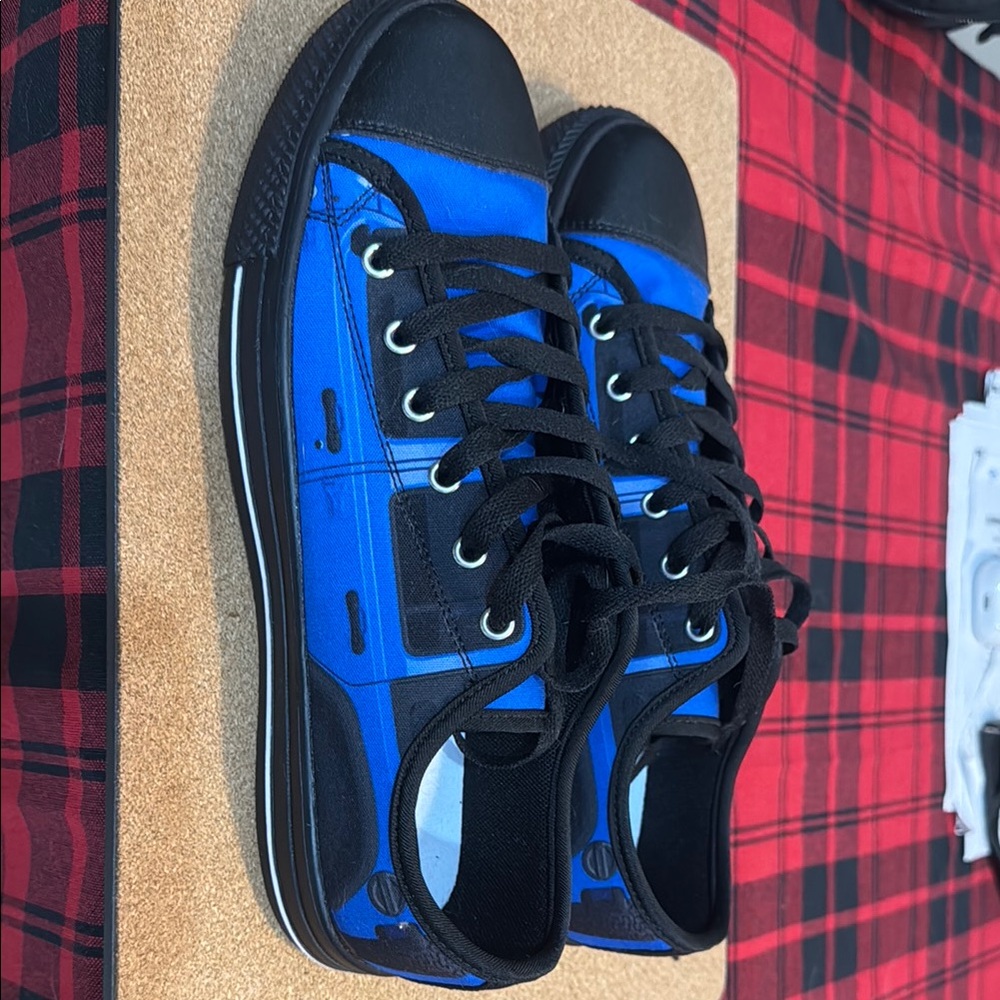 Jeep Blue and Black Lace-Up sneakers